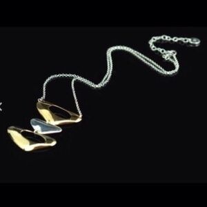 sterling silver gold tone necklace